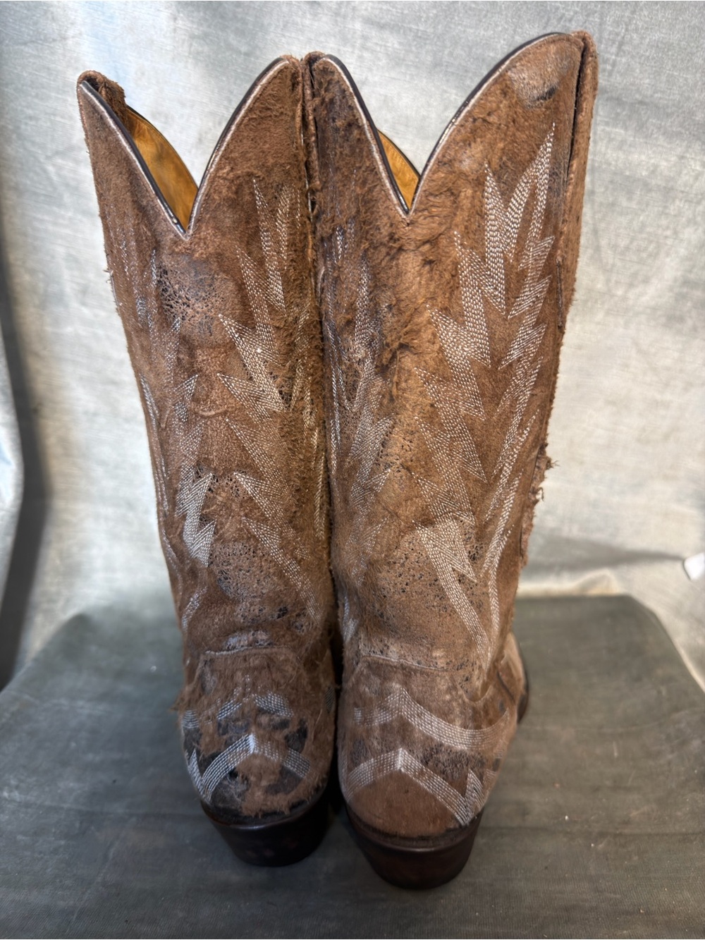 Johnny Ringo Outlaw Distressed Mid-Calf Leather/Snakeskin Women's Boots. Size 8C - Picture 7 of 12